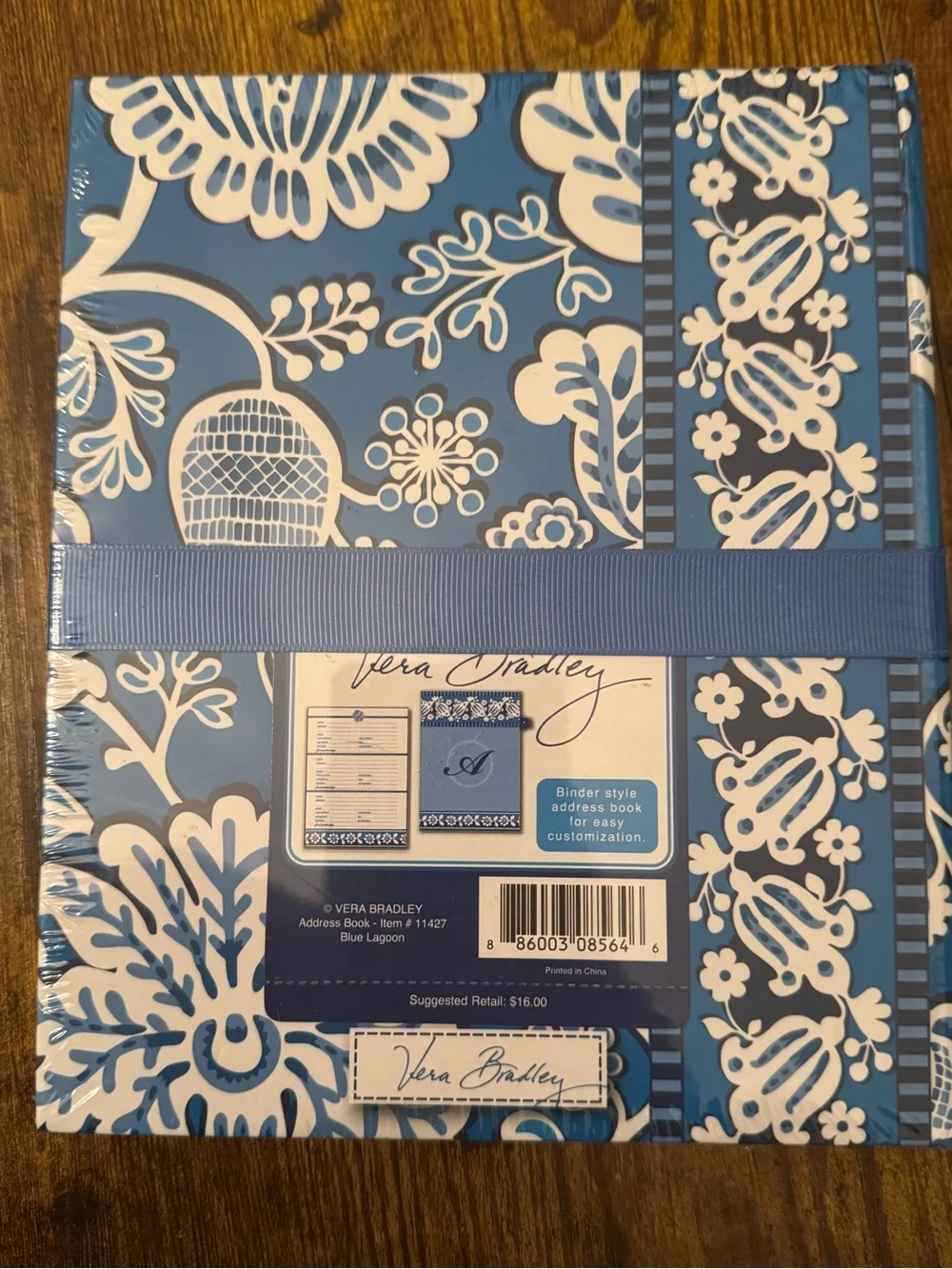 Vera Bradley Blue Lagoon Binder Style Address Book Retired Floral Organizer